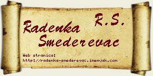 Radenka Smederevac vizit kartica